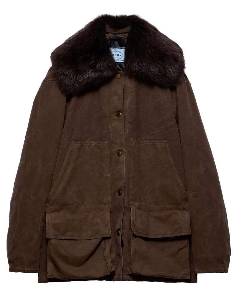 Prada Jacke aus Canvas - Braun Braun
