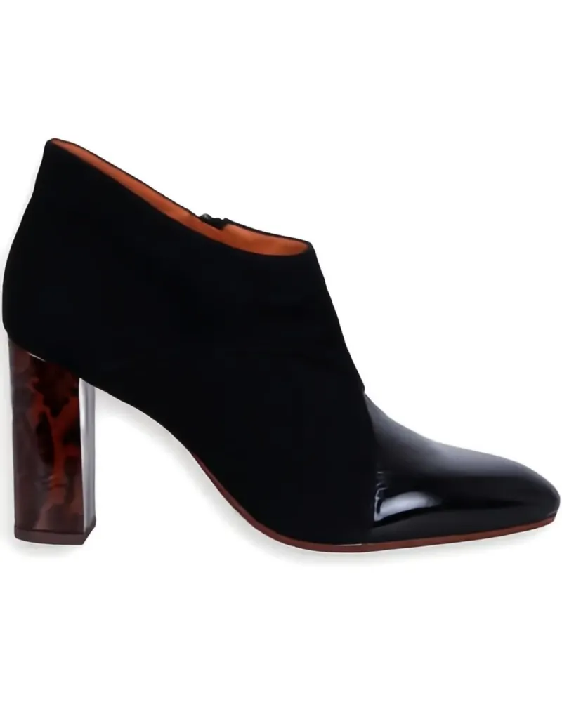 Chie Mihara Etika Stiefel mit Schildpattabsatz 75mm - Schwarz Schwarz