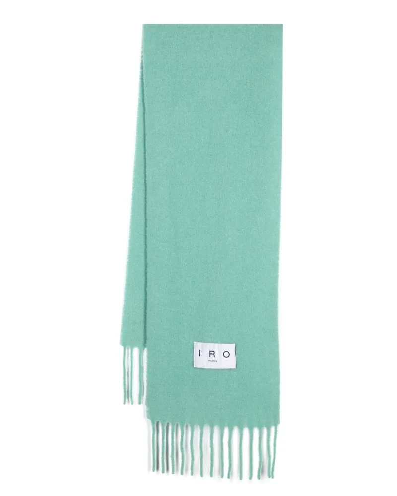 IRO Authie fringed scarf Grün