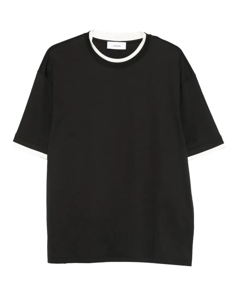 LARDINI T-Shirt mit rundem Ausschnitt - Schwarz Schwarz