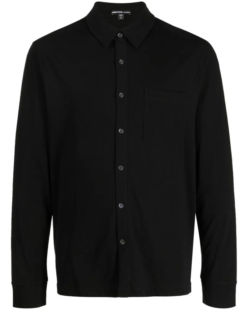 James Perse Hemd aus Jersey - Schwarz Schwarz