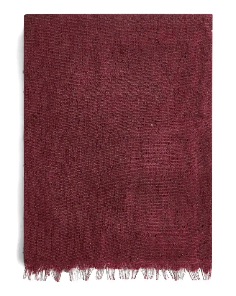 Brunello Cucinelli Schal mit Pailletten - Rot Rot