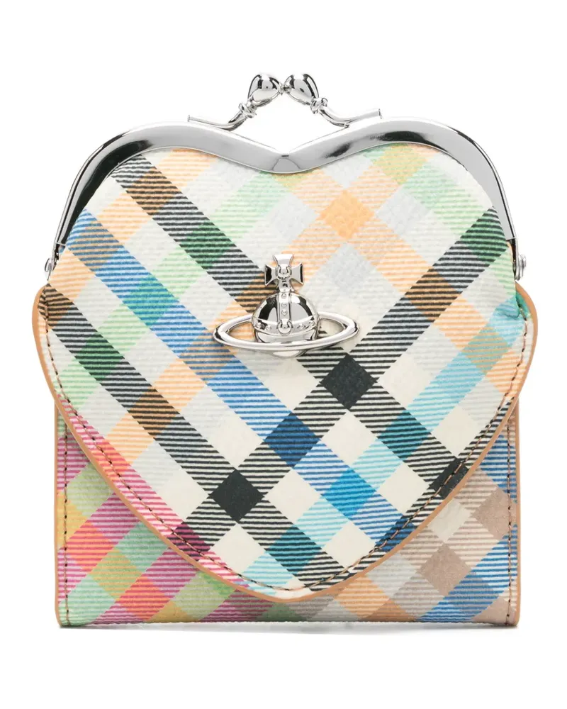 Vivienne Westwood heart-shape check wallet - Nude Nude