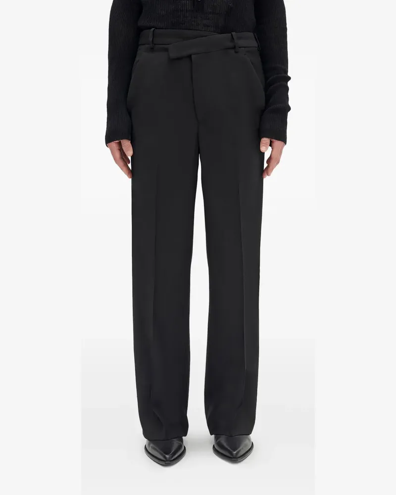Ann Demeulemeester wrap-front wool pants - Schwarz Schwarz