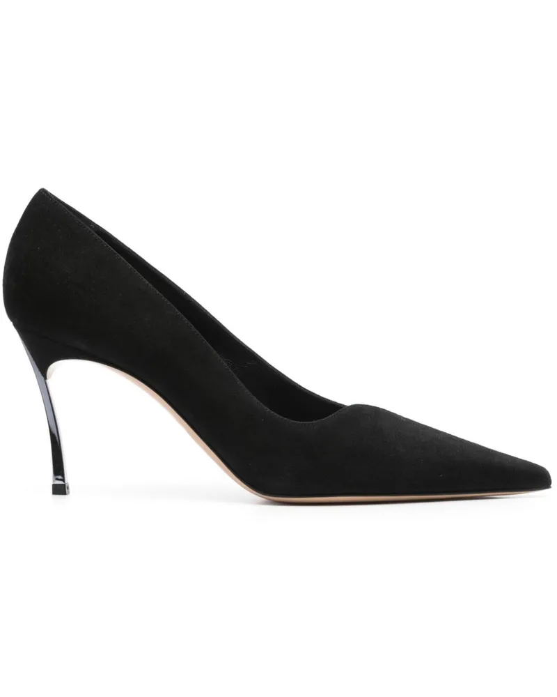 Casadei Superblade Wildleder-Pumps 90mm - Schwarz Schwarz