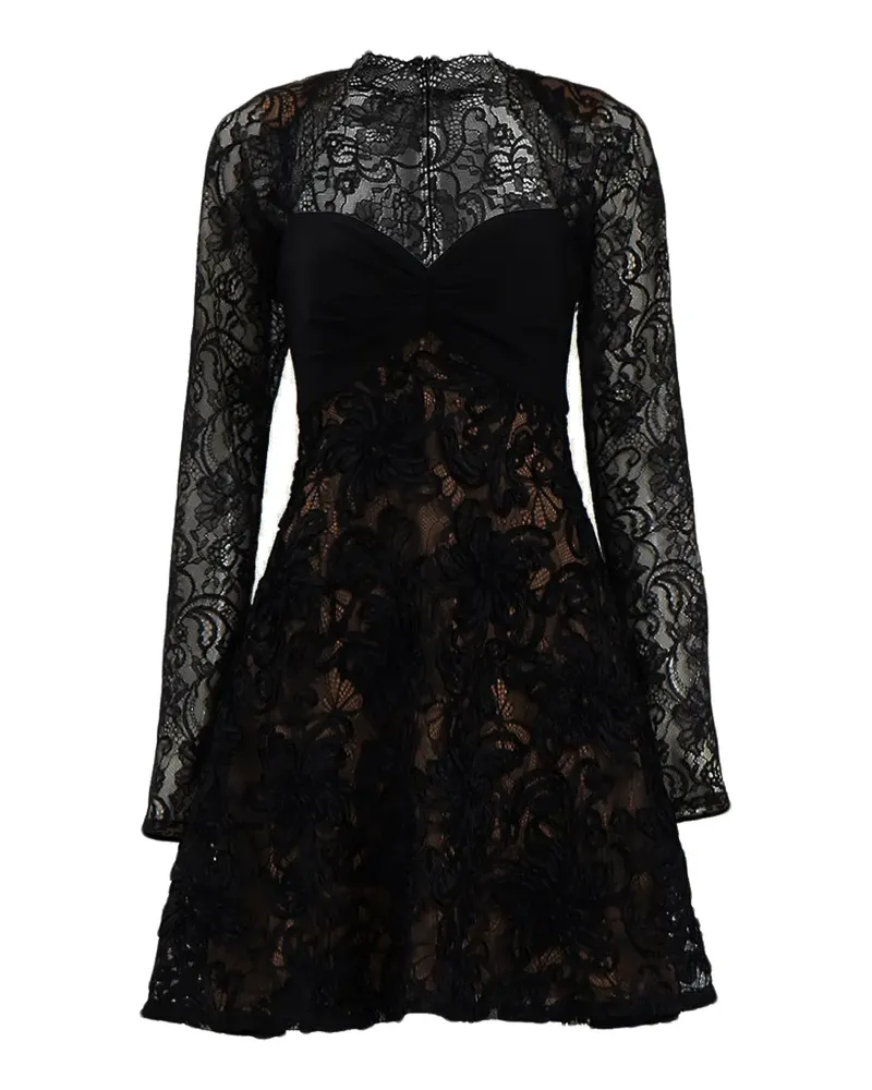Tadashi Shoji Sayda lace appliqué dress - Schwarz Schwarz