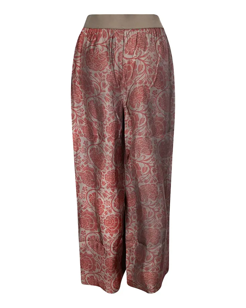 Uma Wang Pansy Hose mit Blumen - Rot Rot