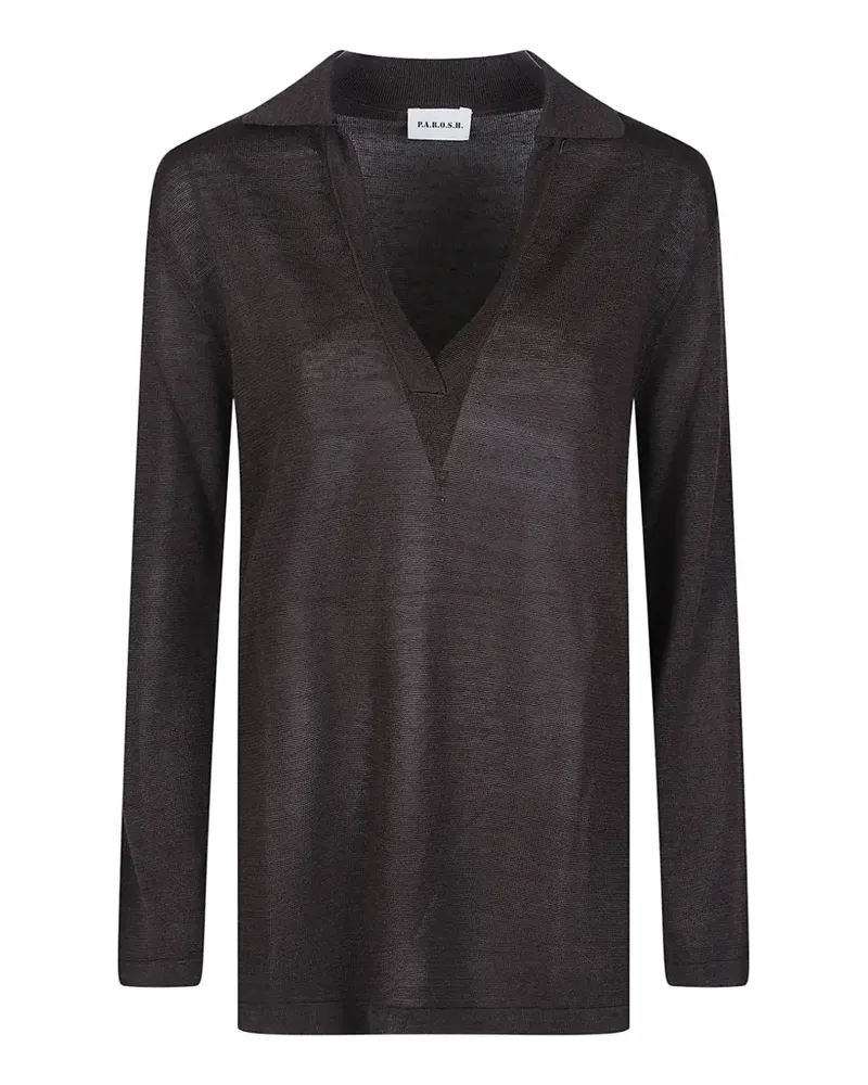 P.A.R.O.S.H. P.A.R.O H. Pullover mit V-Ausschnitt - Braun Braun