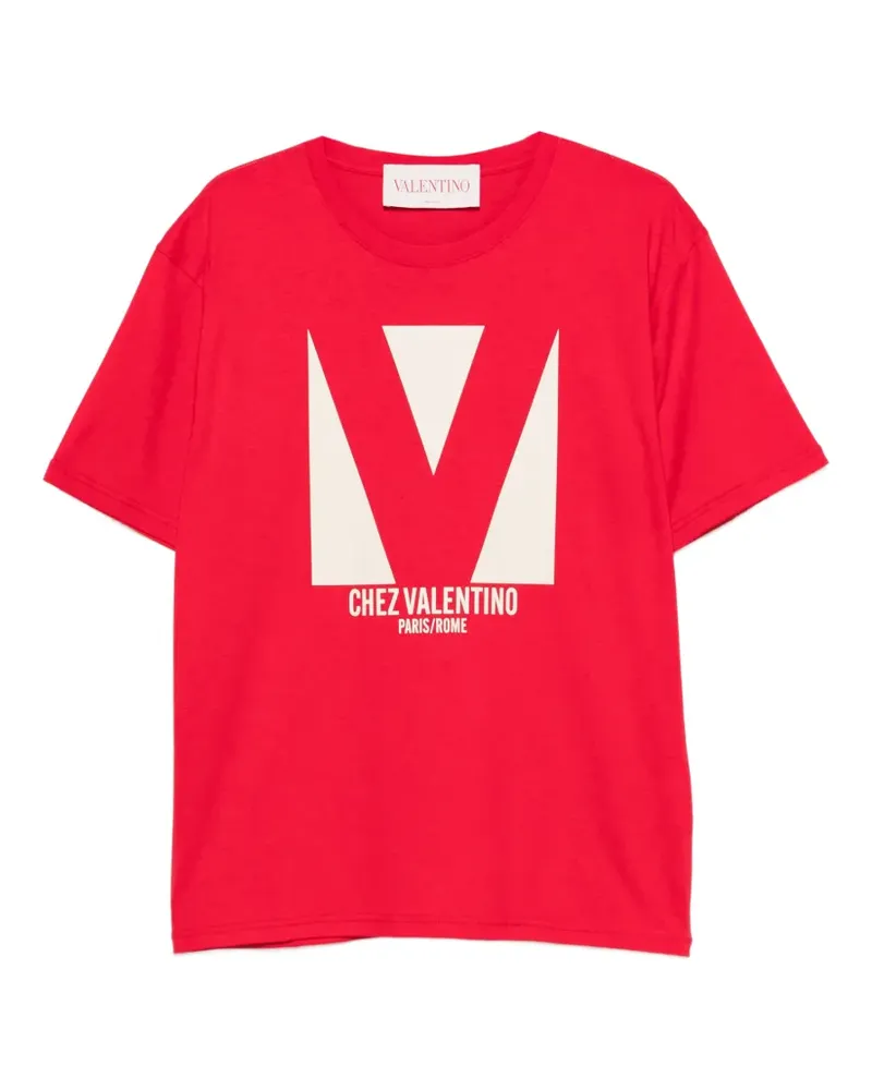 Valentino Garavani T-Shirt mit Chez-Print - Rot Rot