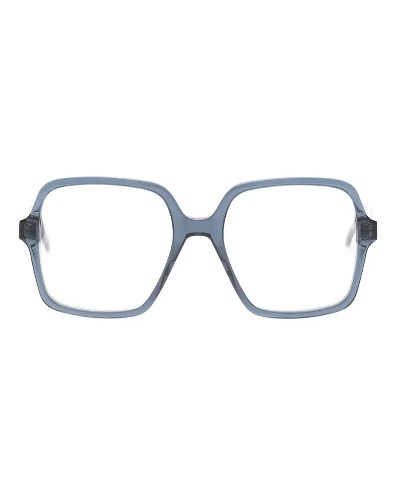 Alexander McQueen Brille mit geometrischem Gestell - Blau Blau