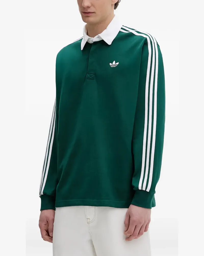 adidas side-stripe polo shirt - Grün Grün