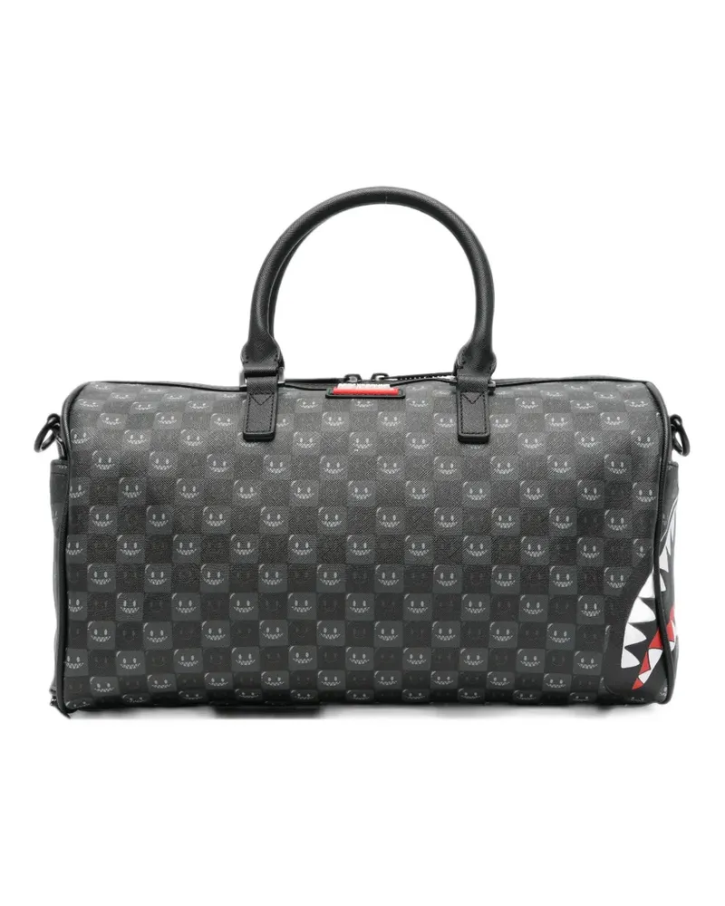 Sprayground check-pattern Shark holdall - Schwarz Schwarz