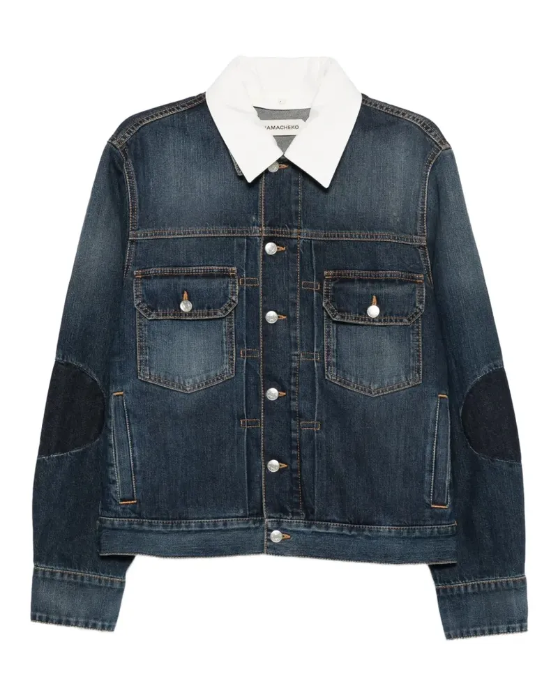Namacheko Laguna detachable-collar denim jacket - Blau Blau