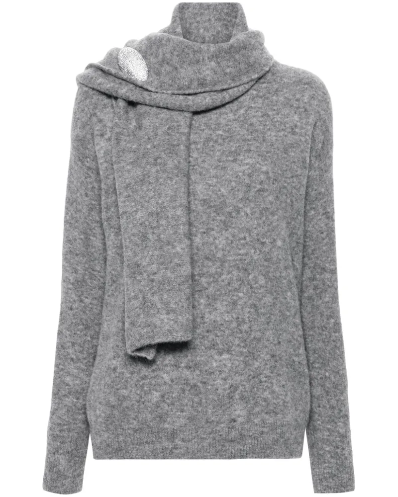 Giuseppe di Morabito Pullover mit Broschendetail - Grau Grau