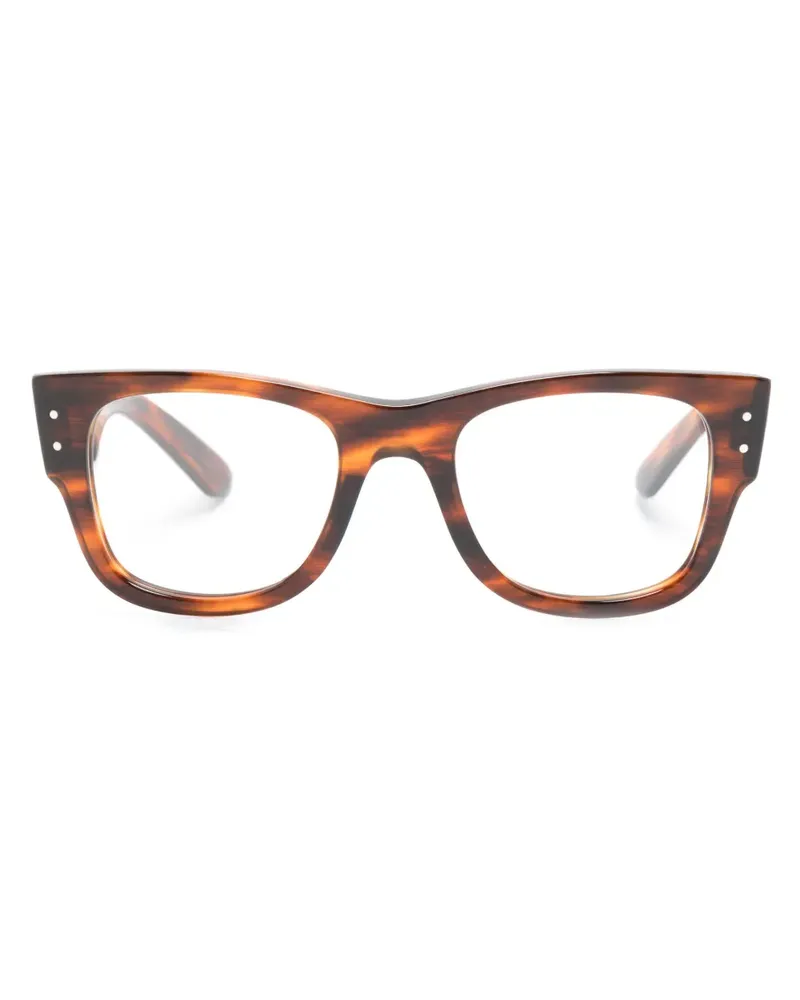 Ray Ban Eckige Brille in Schildpattoptik - Braun Braun