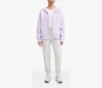 logo-print zip-up hoodie - Violett