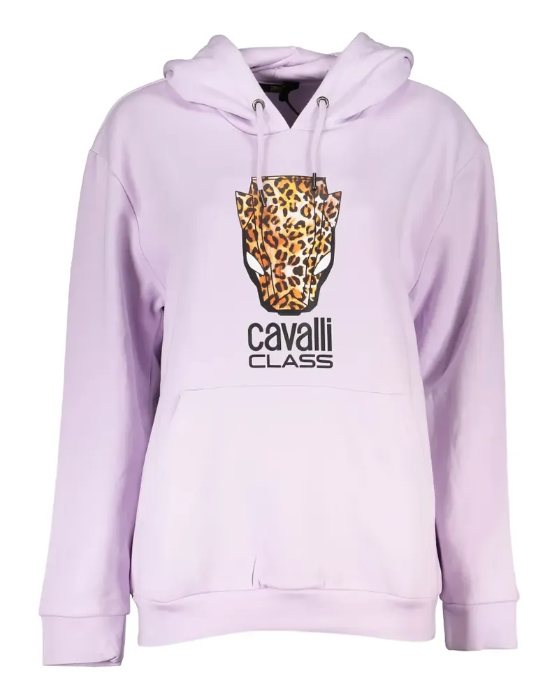 Roberto Cavalli leopard-head print hoodie - Violett Violett