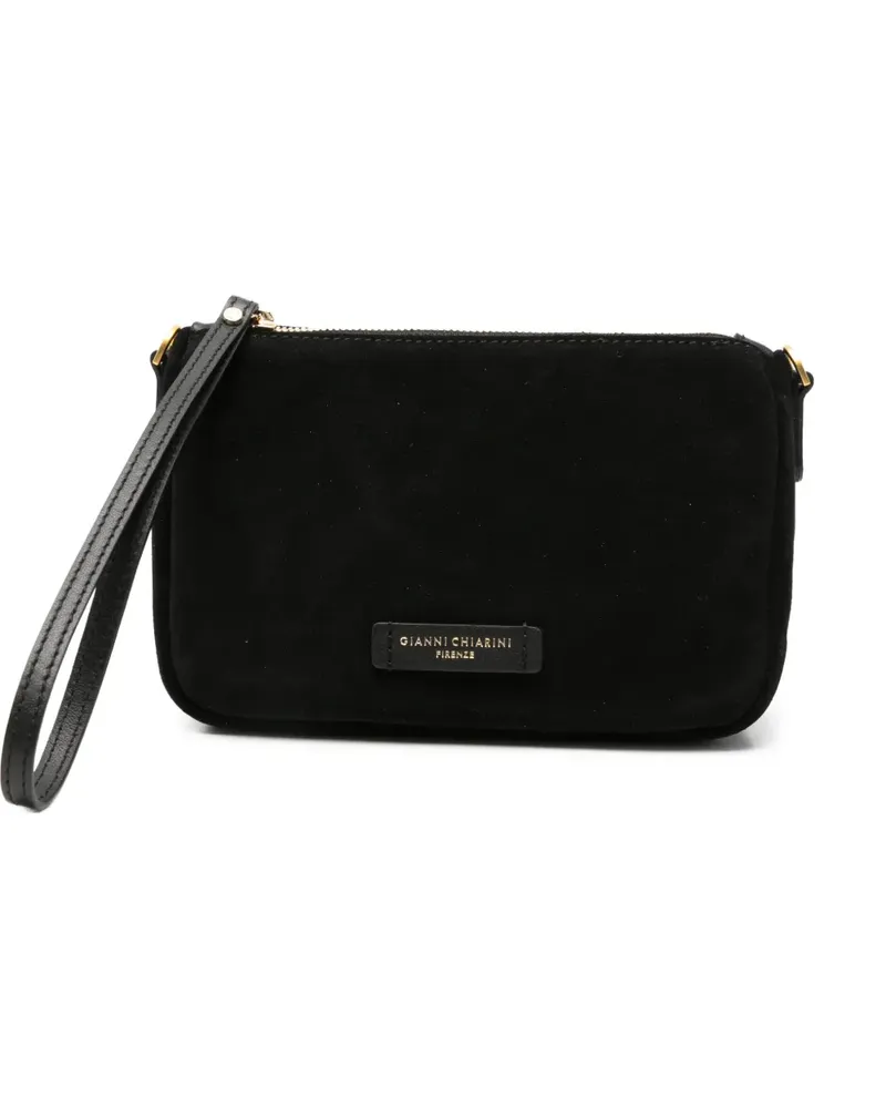 Gianni Chiarini Nora Clutch aus Wildleder - Schwarz Schwarz