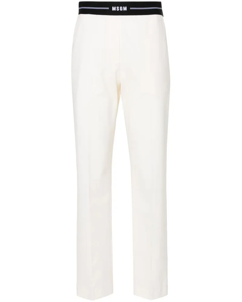 MSGM Hose mit Logo-Bund - Nude Nude