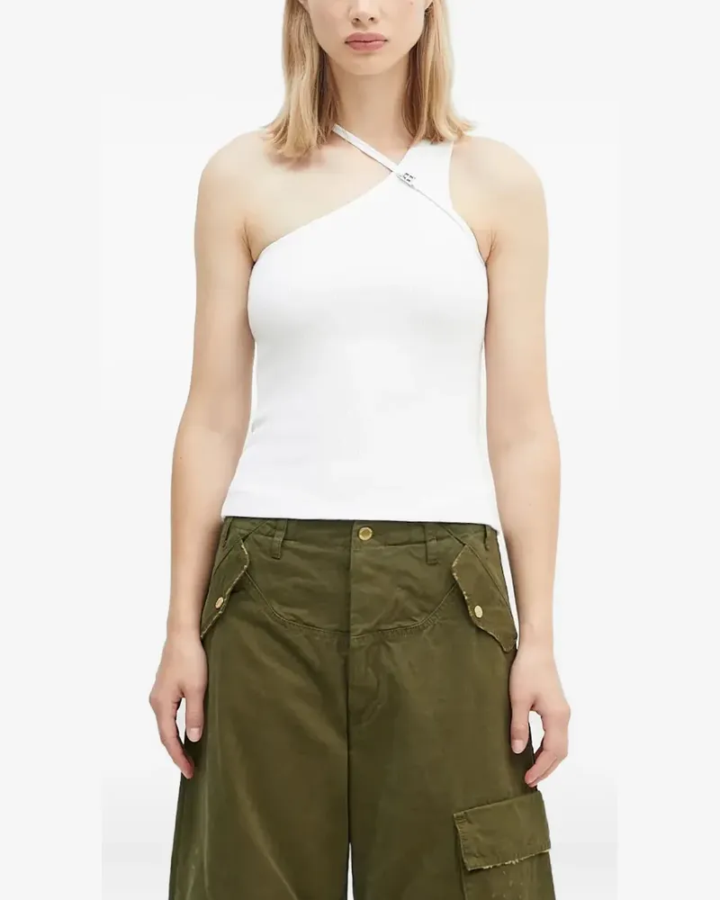 ksubi Score One-Shoulder-Tanktop - Weiß Weiß
