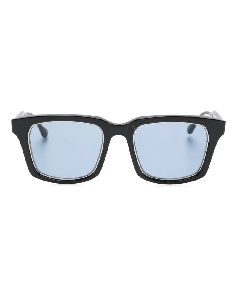 MATSUDA Sonnenbrille mit eckigem Gestell - Schwarz Schwarz