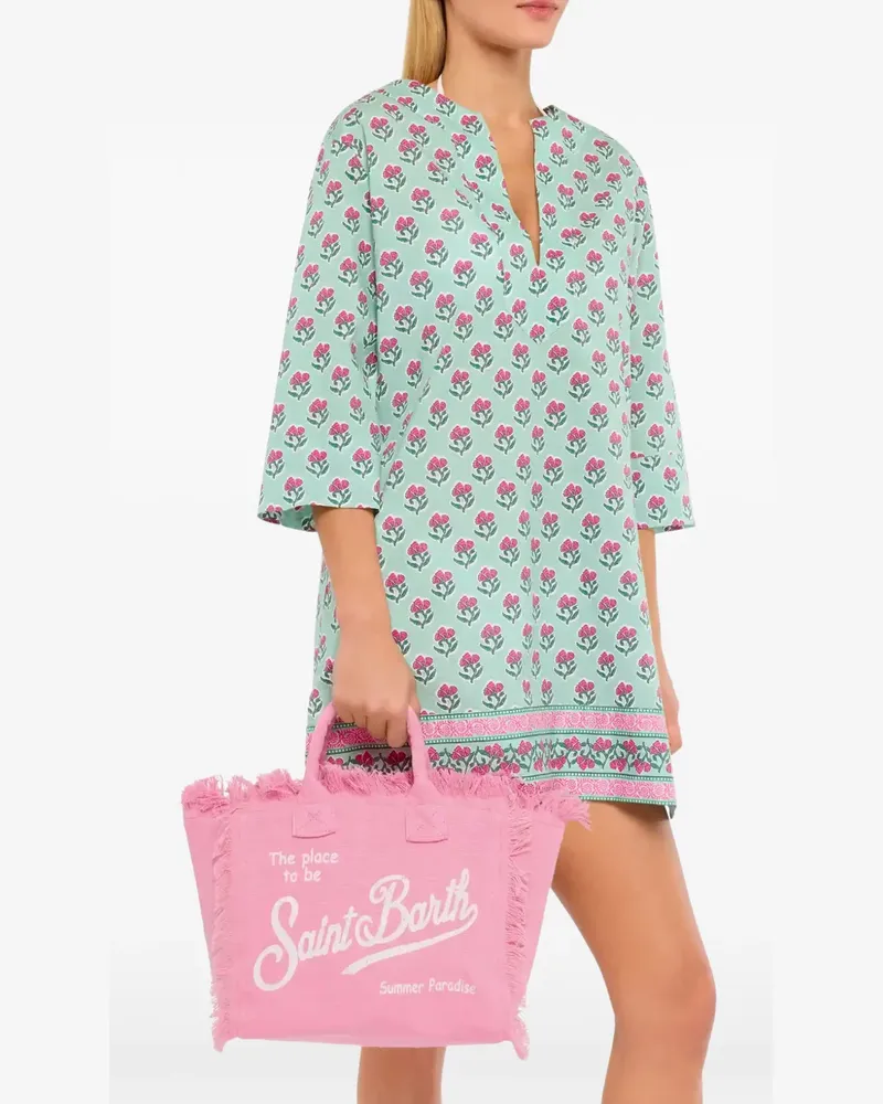 MC2 Saint Barth Kleine Colette Tote Bag mit Fransen - Rosa Rosa
