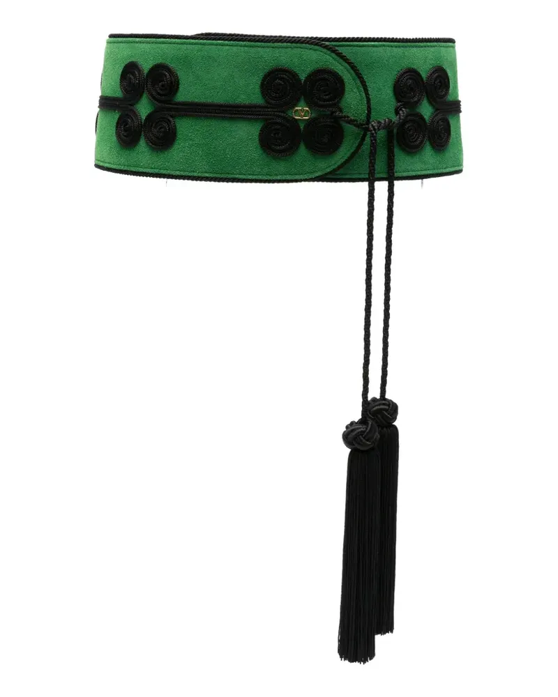 Valentino Garavani Gürtel mit floraler Applikation - Grün Grün
