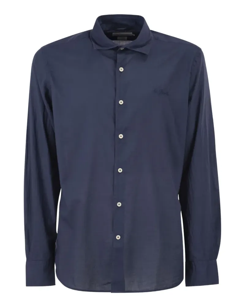 MC2 Saint Barth embroidered-logo shirt - Blau Blau