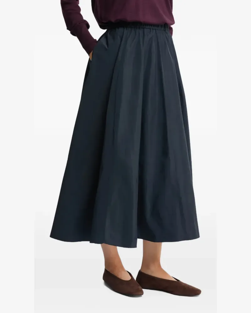 ASPESI Ausgestellter Midirock mit Stretchbund - Blau Blau