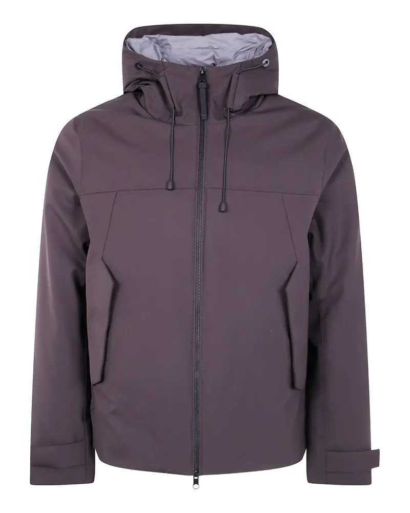 People of Shibuya hooded logo-plaque jacket - Braun Braun
