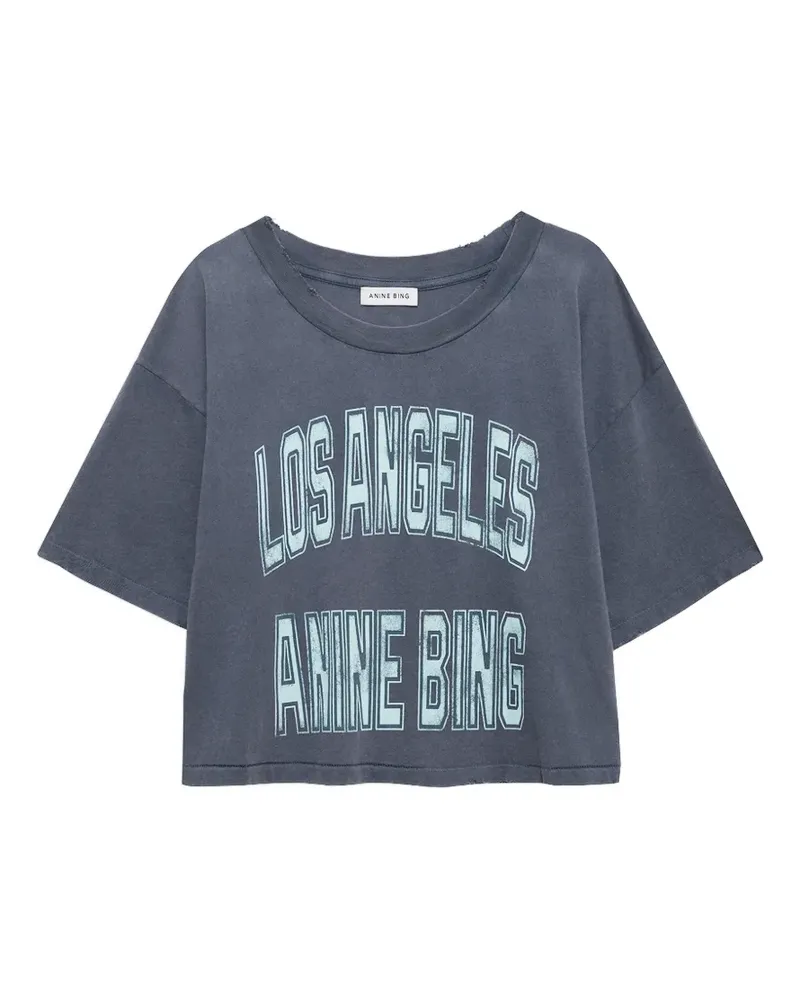 Anine Bing Johnny cropped T-shirt - Grau Grau