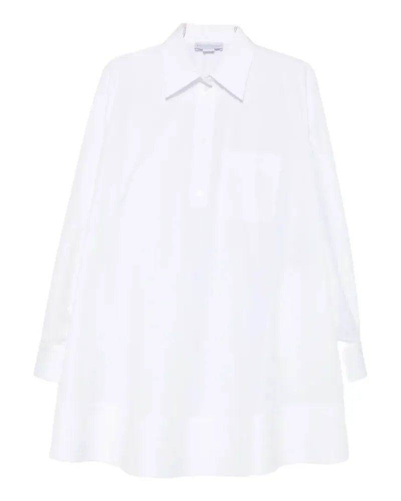 Stella McCartney chest-pocket shirt mini dress - Weiß Weiß