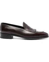 John Lobb Loafer mit mandelförmiger Kappe Rot