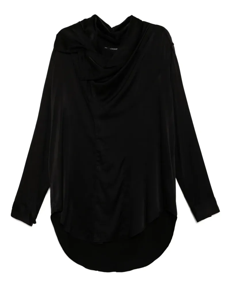 Julius Wrap-Nack Hemd - Schwarz Schwarz