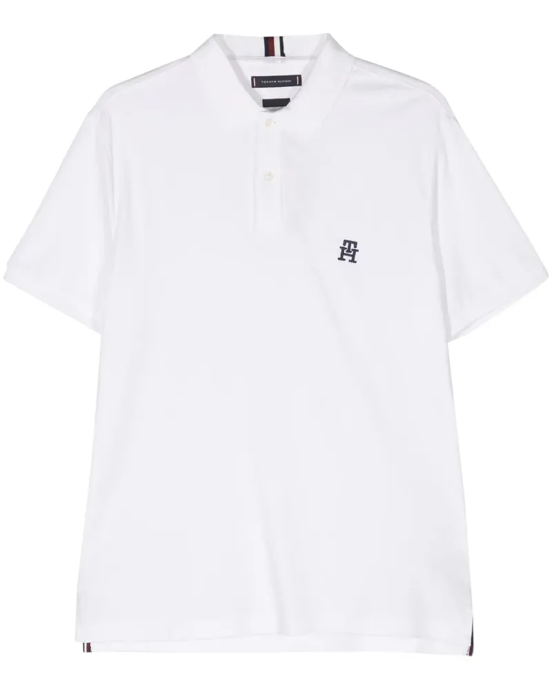 Tommy Hilfiger Poloshirt mit Logo-Stickerei - Weiß Weiß