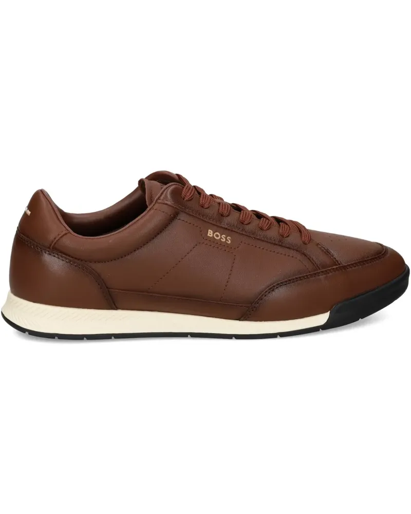 HUGO BOSS Perforierte Sneakers - Braun Braun