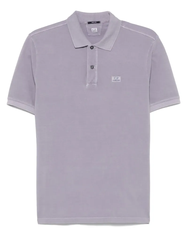 C.P. Company Poloshirt mit Logo-Stickerei - Violett Violett