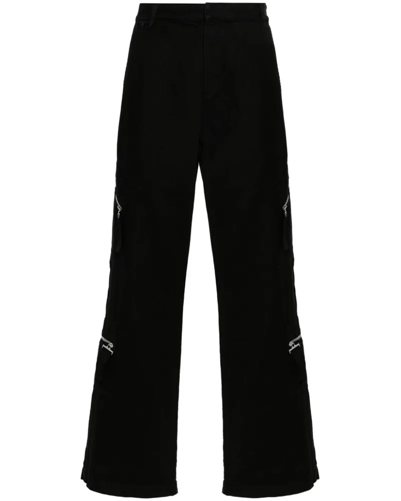Jacquemus Le Cargo Marrone Straight-Leg-Hose - Schwarz Schwarz