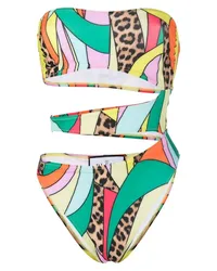 Philipp Plein Monokini mit Print Grün