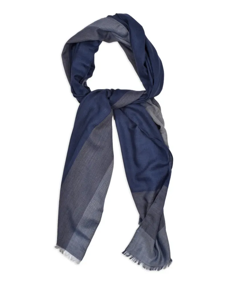 Brunello Cucinelli two-tone cashmere scarf - Blau Blau