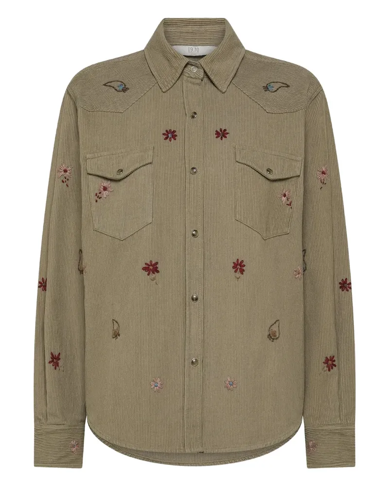 Seventy embroidered corduroy shirt - Nude Nude