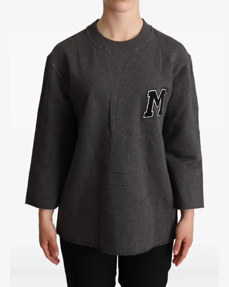 Dolce & Gabbana Bestickter Pullover mit offenem Saum - Grau Grau