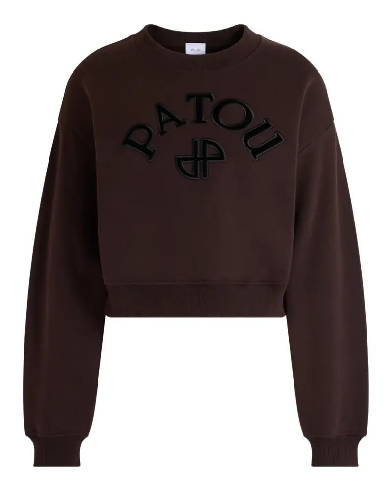 Patou logo-patch cropped sweater - Braun Braun
