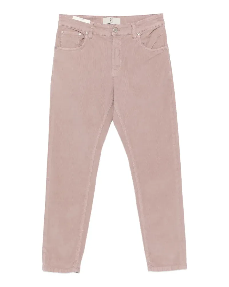 PT TORINO Cordhose mit Logo-Patch - Rosa Rosa