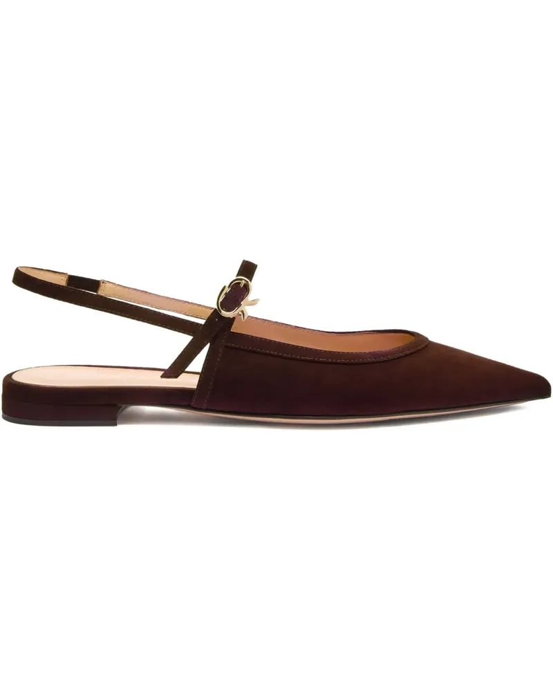 Gianvito Rossi Ballerinas mit Slingback-Schnalle - Rot Rot