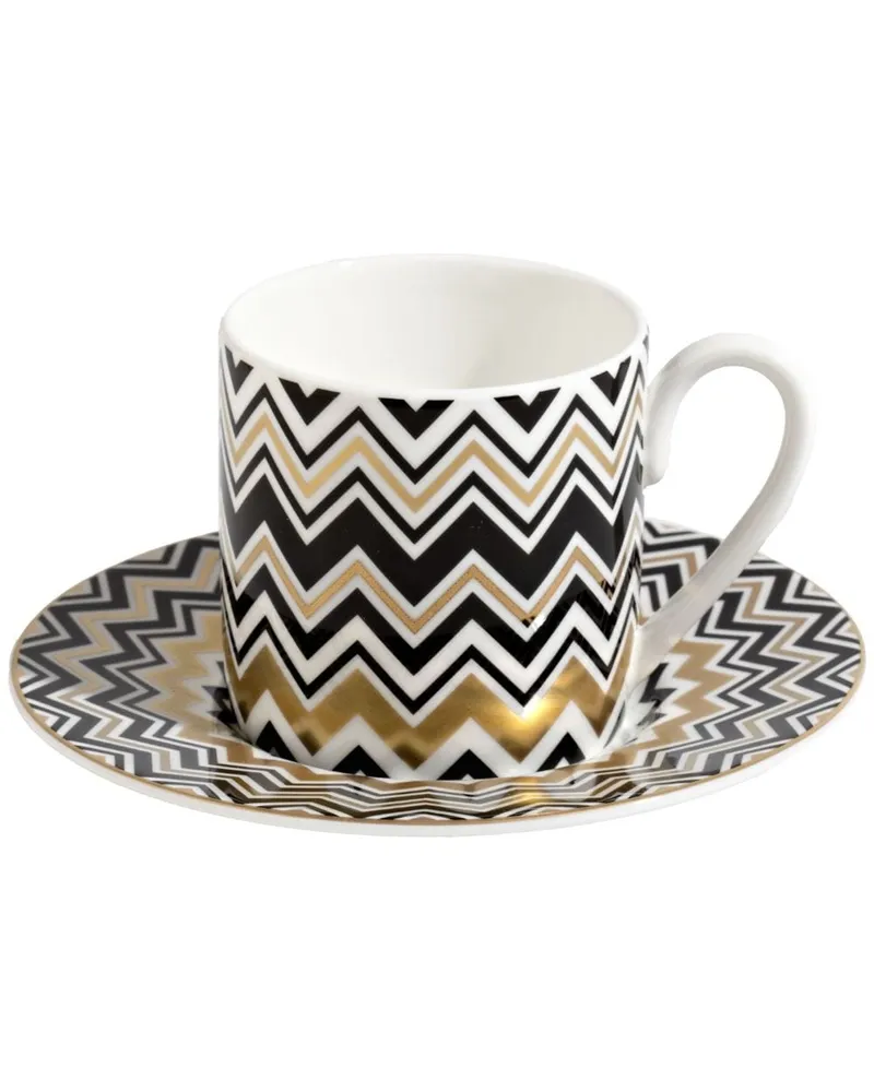 Missoni Home 2er-Set Kaffeetassen mit Zickzackmuster - Mehrfarbig Mehrfarbig