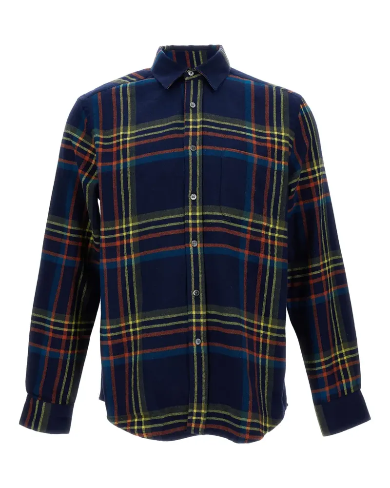 Portuguese Flannel Kariertes Hemd - Blau Blau