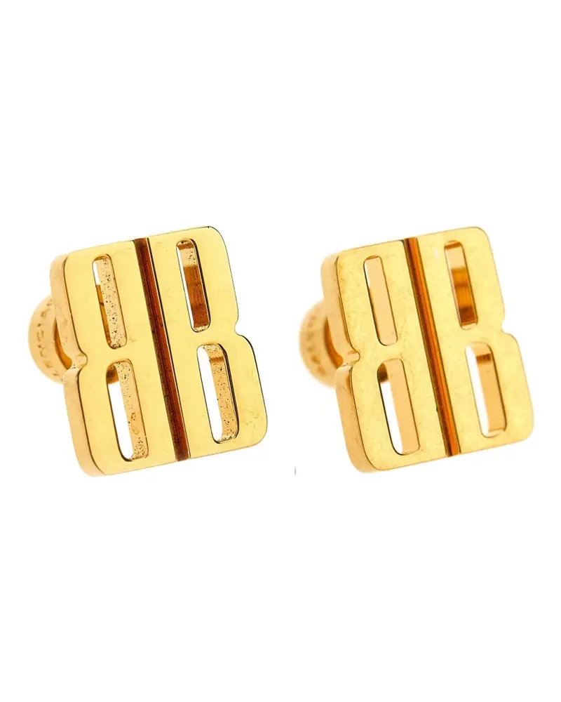 Balenciaga Ohrringe mit Logo-Detail - Gold Gold