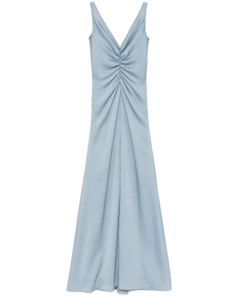 Amsale Gehämmertes Kleid mit Raffungen - Blau Blau