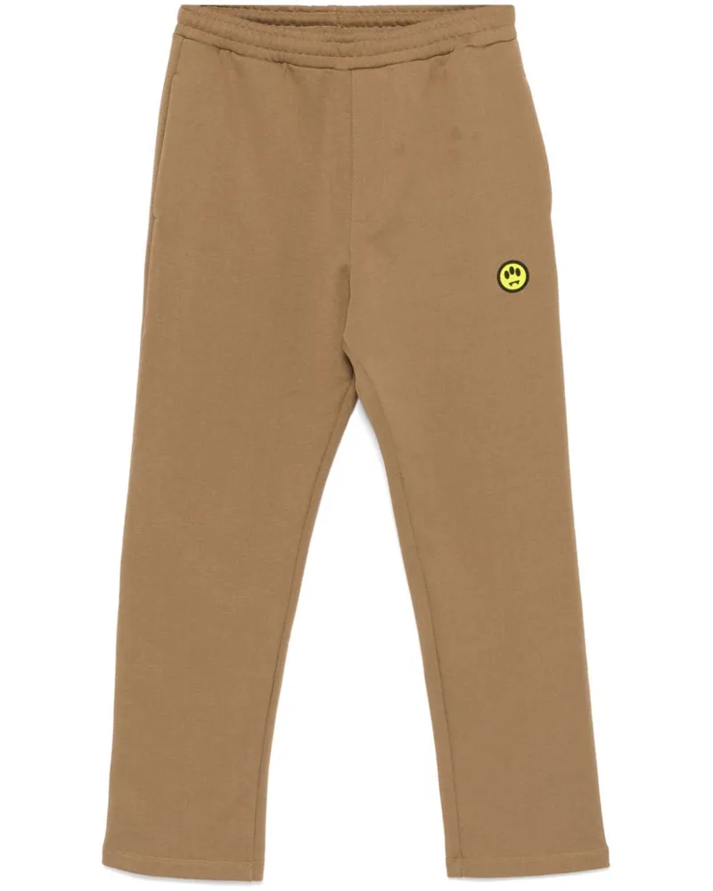BARROW Jogginghose mit geflocktem Logo - Braun Braun